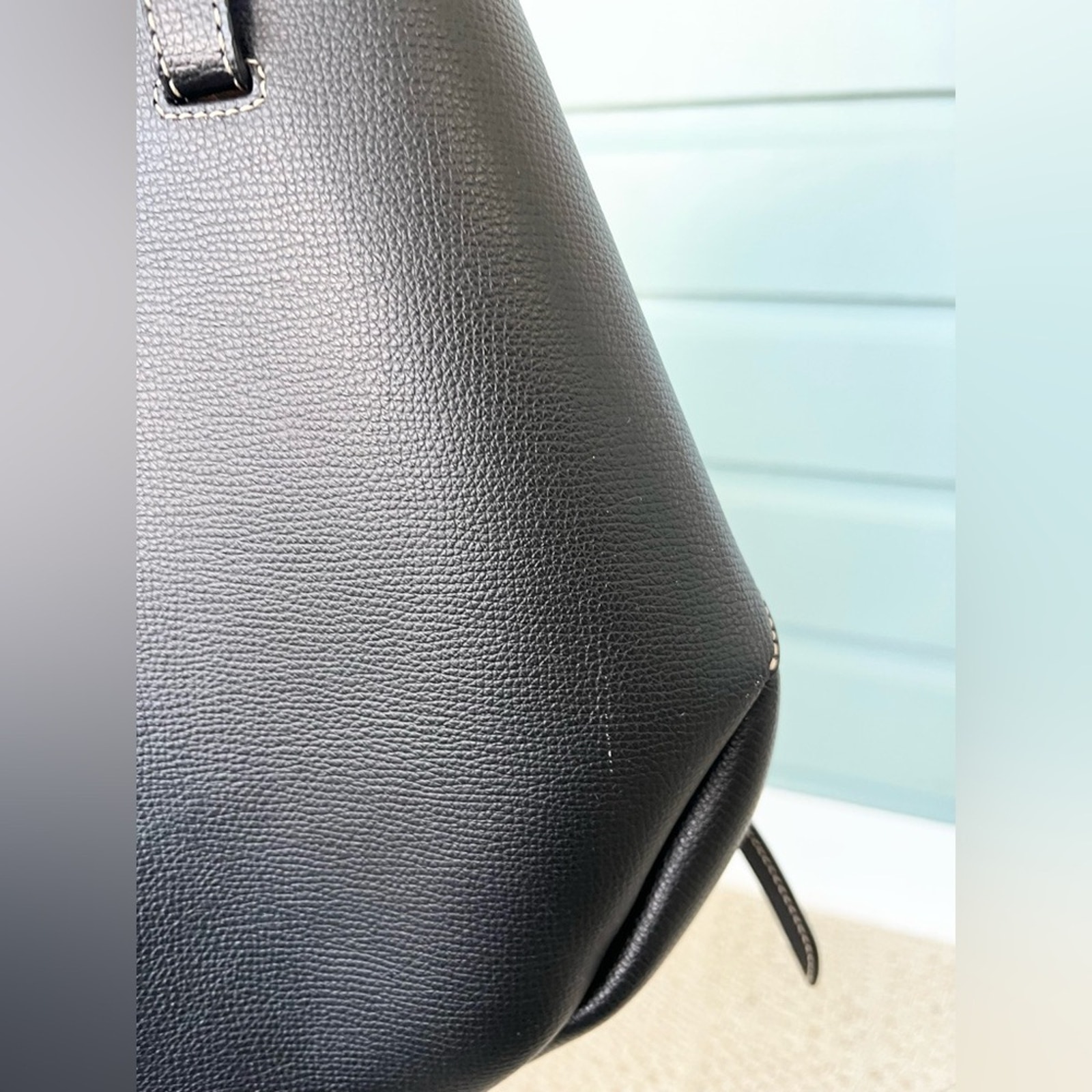 Polne Black Leather Tote Bag — image 6 of 8